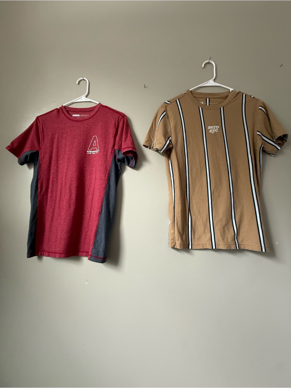 aero nyc Tan Striped Men’s XS